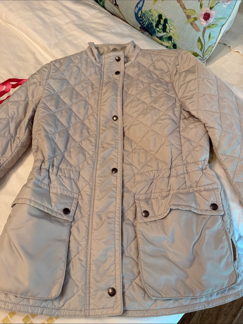 Coach Quilted Light Taupe Women's Puffer Jacket